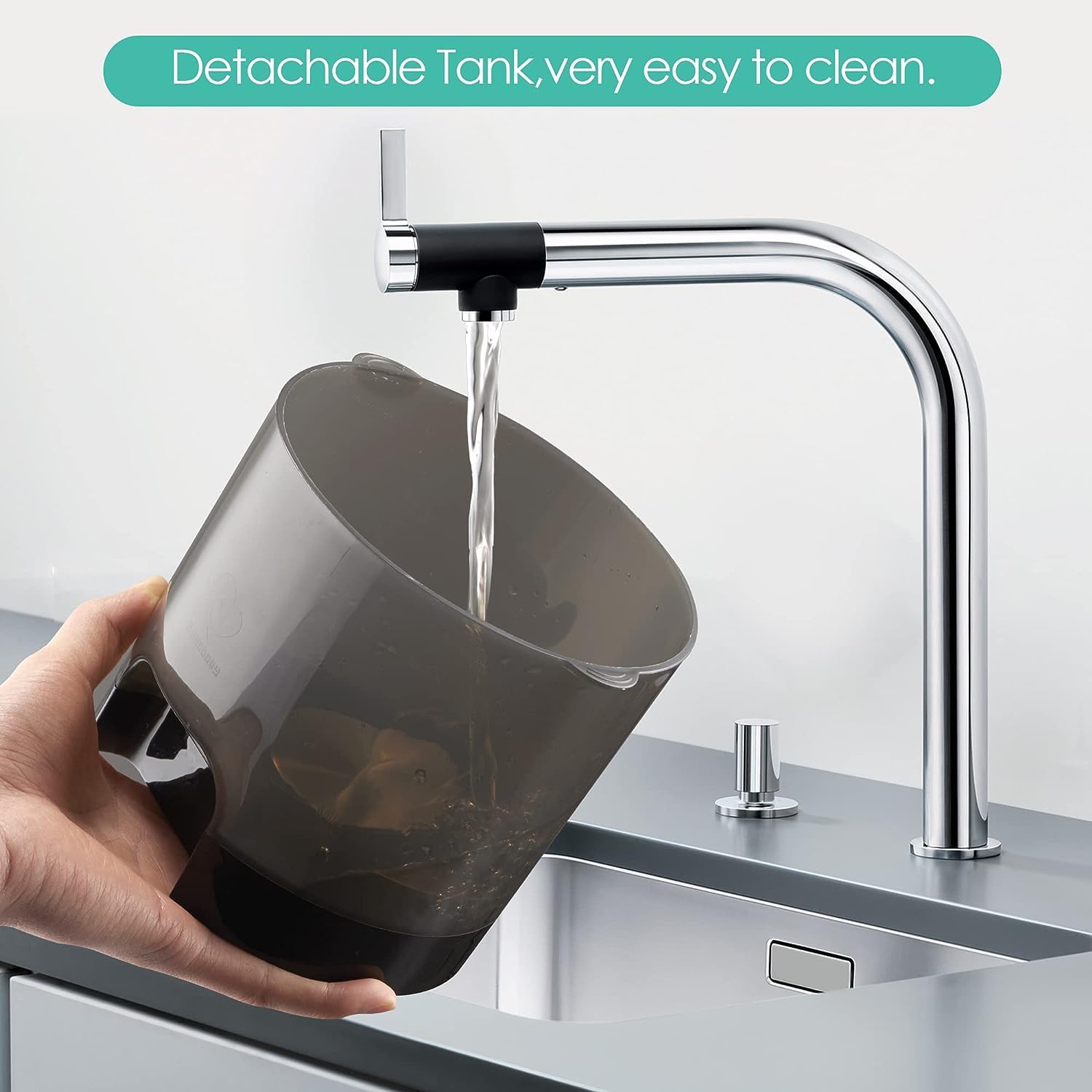 Bellababy Flaschenzubereiter für Babys,Instant Warmer,Flaschenwärmer Baby,Wasserspender für Sofortige Herstellung von Formelflaschen,Abnehmbarer Behälter,24/7 warm,Schwarz