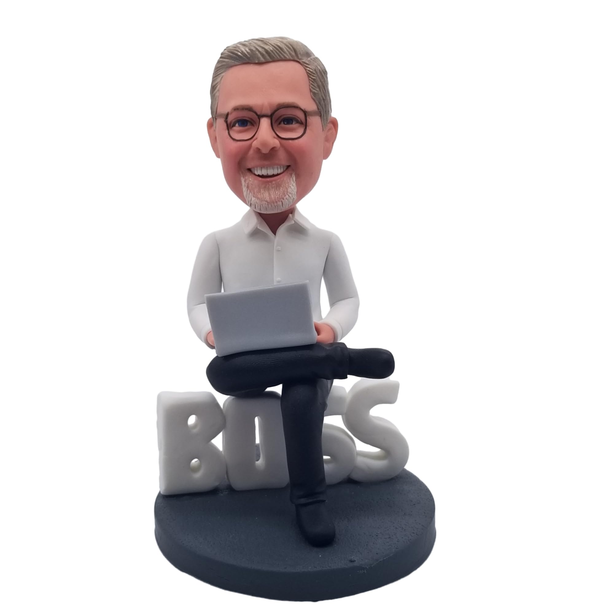 Bobblehead personalizzato, statuetta unica fatta a mano per uomo, basata sulla tua foto per compleanno, laurea, festa del dottore, festa del papà, anniversari