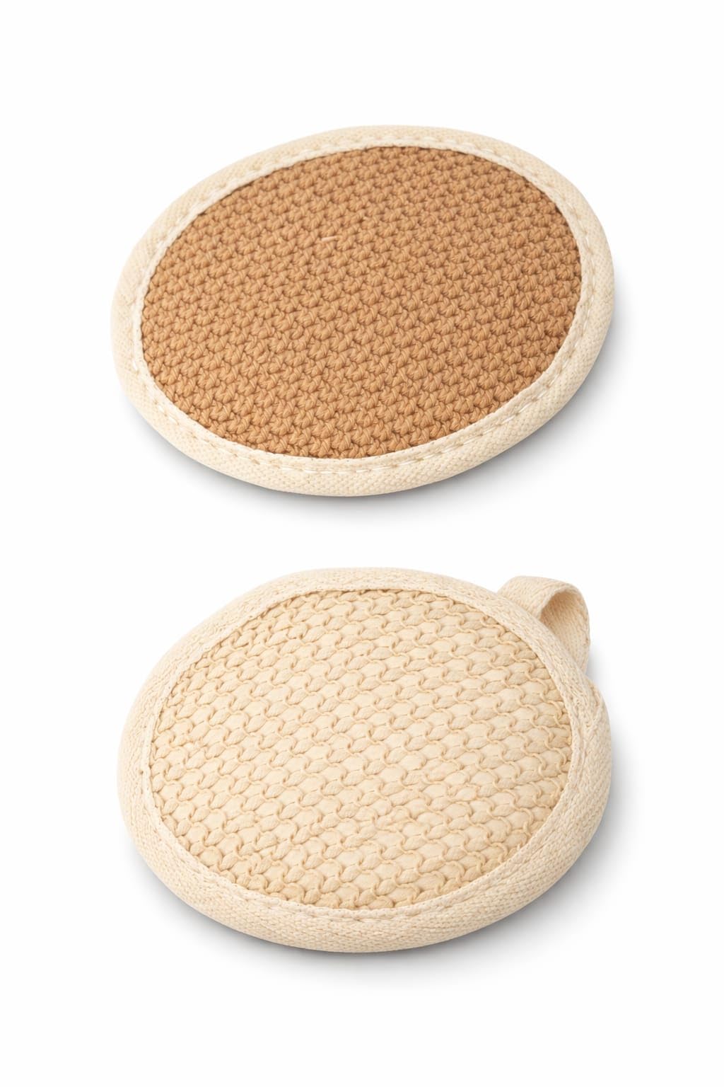 2’li Paket Bambu Duş Lifi, Tek Yüzeyli Oval Askılı Banyo Lifleri, Hassas Ciltler İçin Doğal Vücut Temizleme, Nazik Peeling ve Masaj Etkili Banyo Aksesuarı