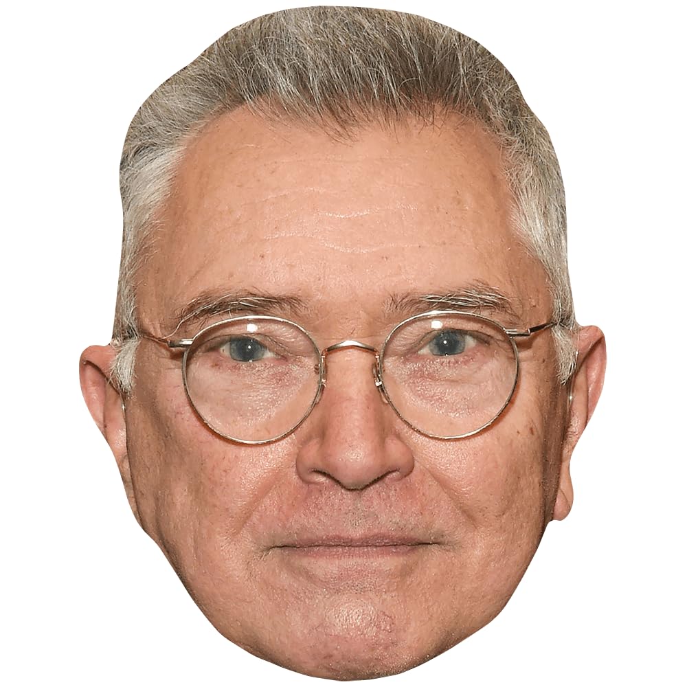 Celebrity Cutouts Lifelike Martin Shaw (Glasses) Celebrity Mask, Flat Card Face, Fancy Dress Mask