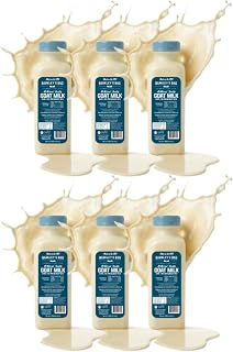 Barkley’s Bag Frozen Raw Goat Milk for Dogs, Single Ingredient, High Protein, Healthy Fats, Complete Balanced Nutrition, Human Grade, 16 oz (6 Bottles)