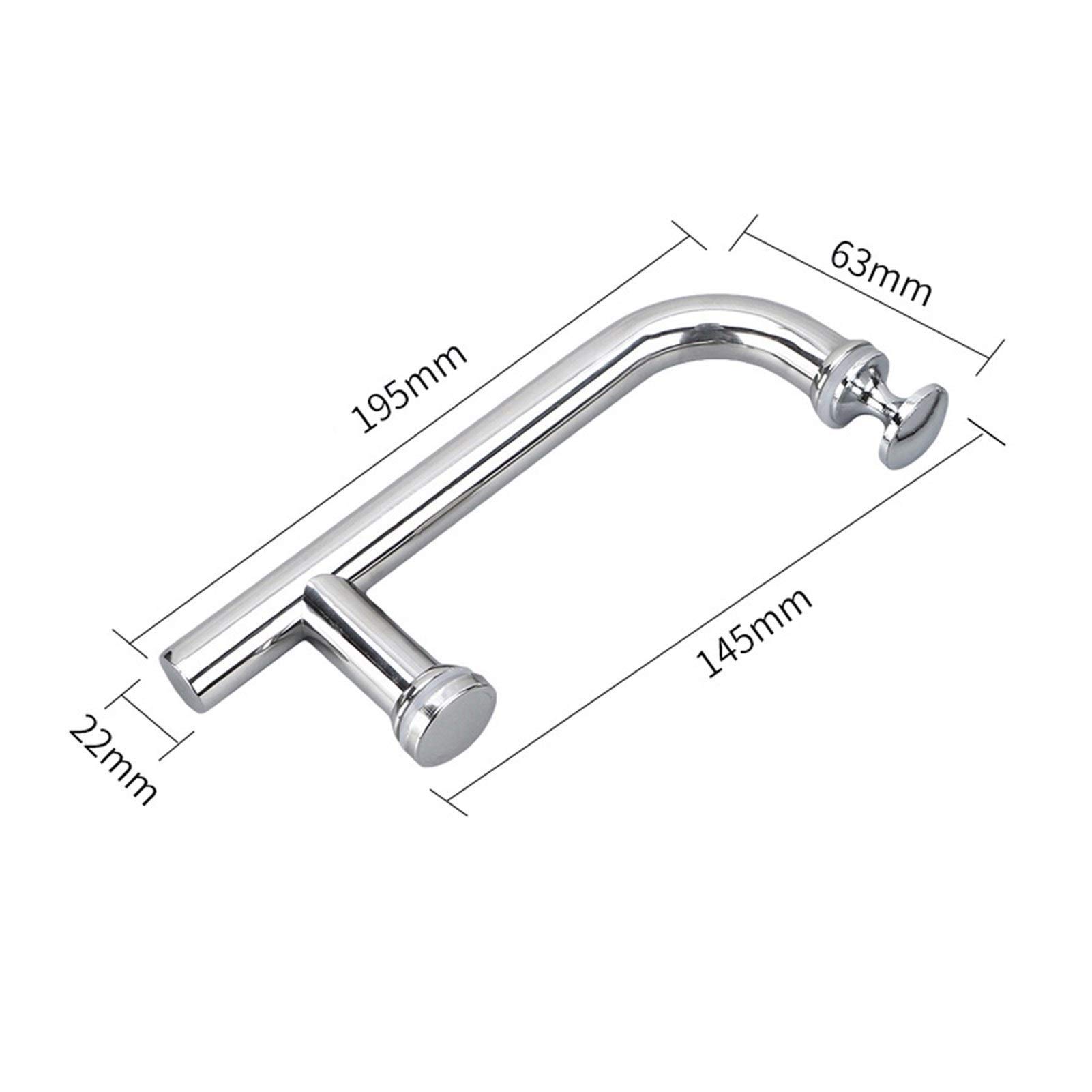 Maniglia Per Porta Doccia In Acciaio Inox - Fori 145mm, Per Vetro 6-18mm, Antiscivolo - Foto 13