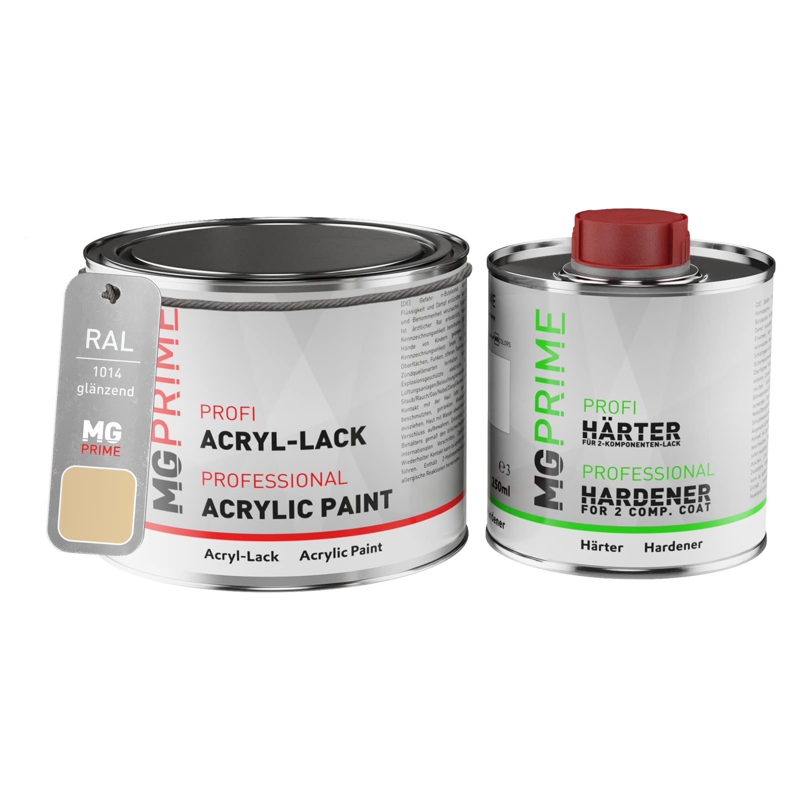 MG PRIME Lackstift RAL 1014 Elfenbein/Ivory Glänzend – 50 Ml, Schnelltrocknend