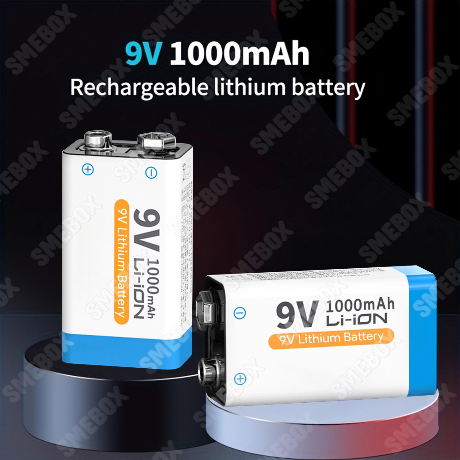 Pilas Recargables de 9V 1000mAh Alta Capacidad 6F22 PP3 6LR61 con Cargador para Detectores de Humo, Multímetros, Mandos a Distancia, Guitarra Eléctrica, Micrófono Inalámbrico (8 Piezas)