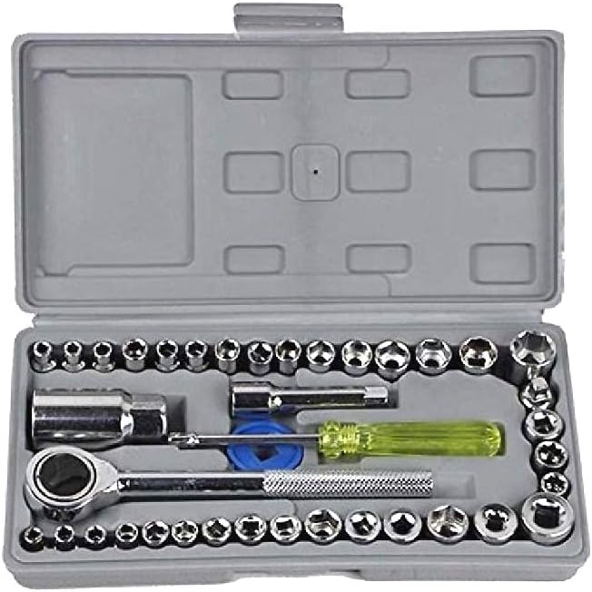 shopper 52.com Multipurpose Metal Screwdriver Socket Set and Bit Tool Kit Set Jackly Combination Wrench Tool for Home, Car, Bike -40 Pieces