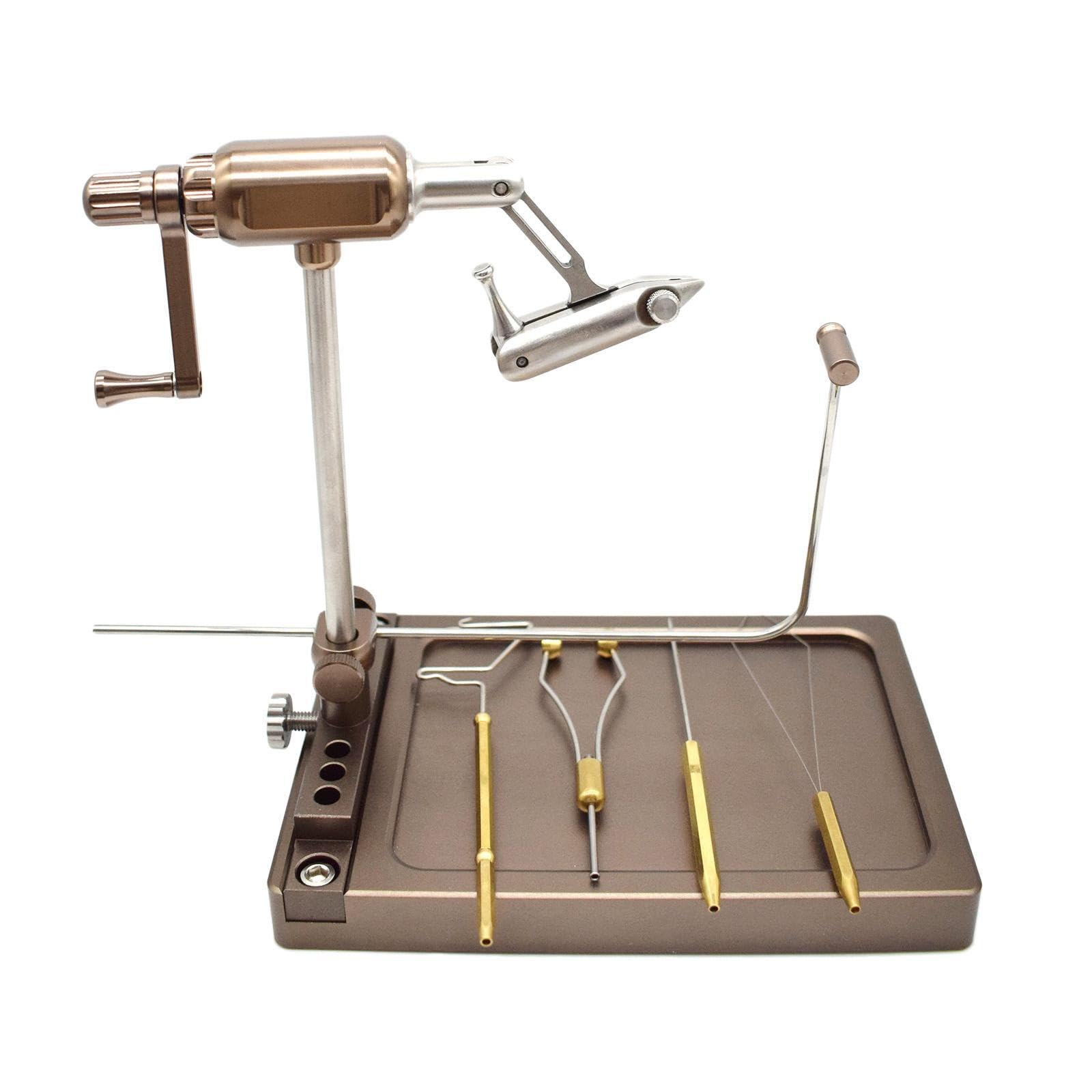 RCGOFOLLOW Fishing Flies Adjustable Fly Tying Table Rotary Fly Tying Vice Tool 360 Rotation Equipment Handy Supplies Beginner Travellers Tools Jaws Equipment Supplies