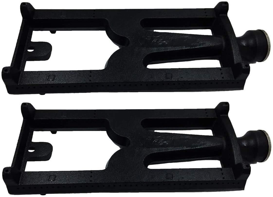 LS'BABQ 2 Pack Cast Iron Grill Burners Replacement for Select DCS 27, 27 Series and Lynx Gas Grill Models,16" x 6 1/4"