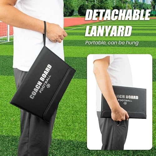 Soccer Coaching Board Soccer Coaches Clipboard Tactical Magnetic Board Kit with Dry Erase, Marker Pen and Zipper Bag (Football Board) (Soccer Coaching Board) - Thumbnail 7