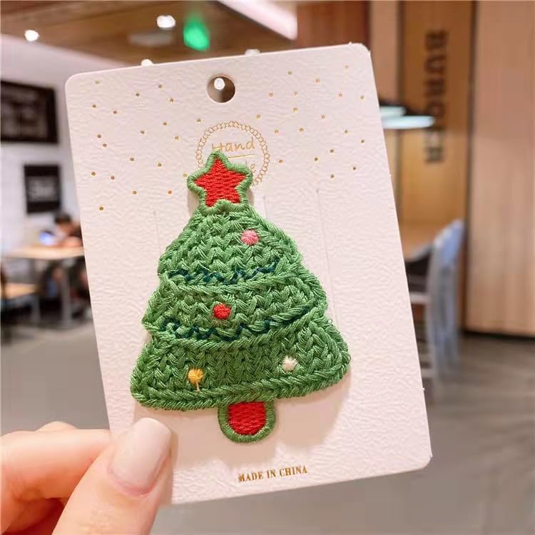 Miniatura 3 de xuzhiyuan 7 pinzas para el cabello con diseño de reno para árbol de Navidad, bonitos pasadores de frutas, fresas y limones, accesorios para el