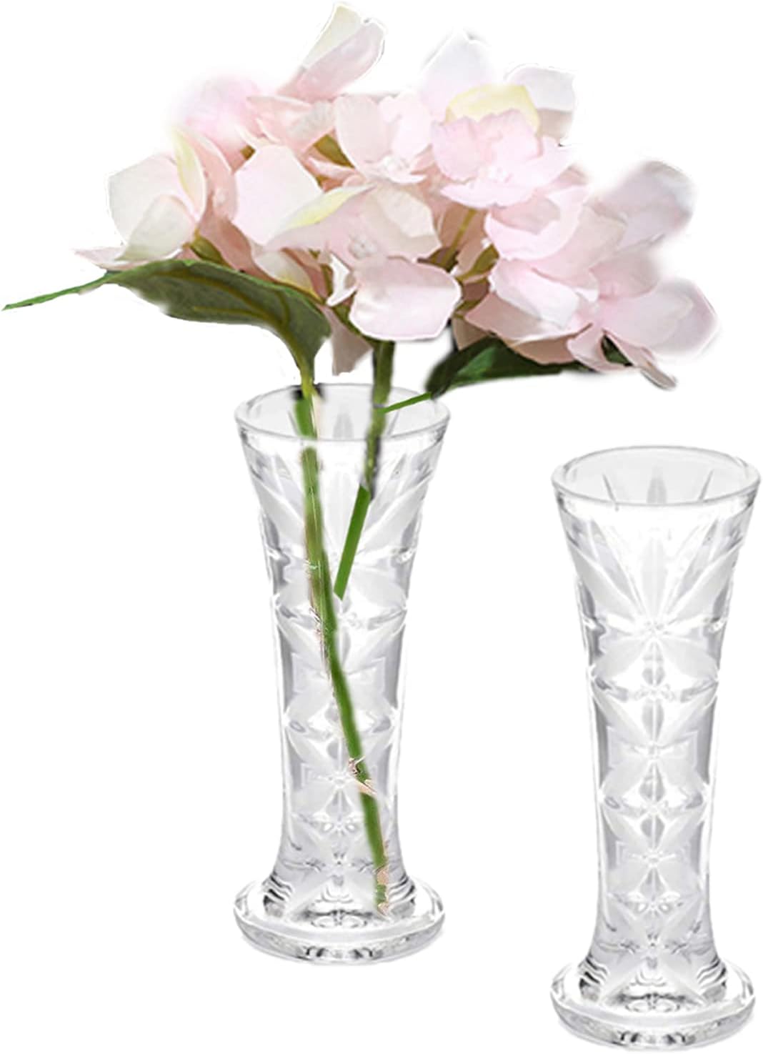 Clear Plastic Bud Vase Innjoii Acrylic Vase 2pcs Modern, Single Rose Vases, Small Vases for