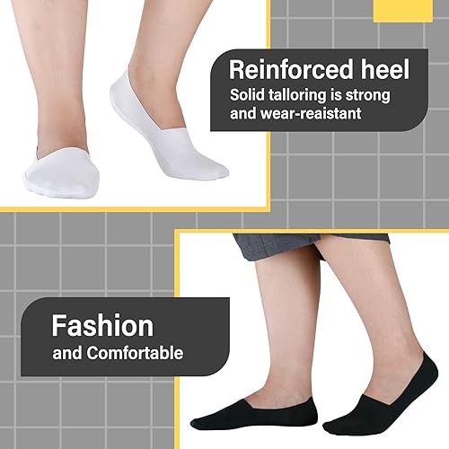 Miniatura 2 de 10 pares de calcetines invisibles para mujeres y hombres, calcetines de corte bajo de seda de hielo, calcetines delgados invisibles antideslizantes
