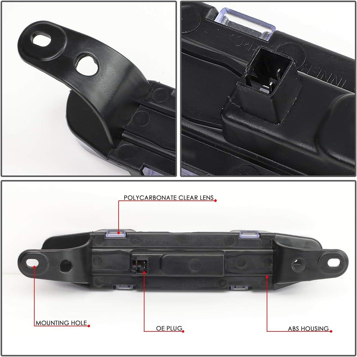 DNA MOTORING 3BL-CHA06-3D-LED-CH Chrome Housing 3D LED High Mount 3rd Third Brake Light [Compatible with 06-10 Dodge Charger]