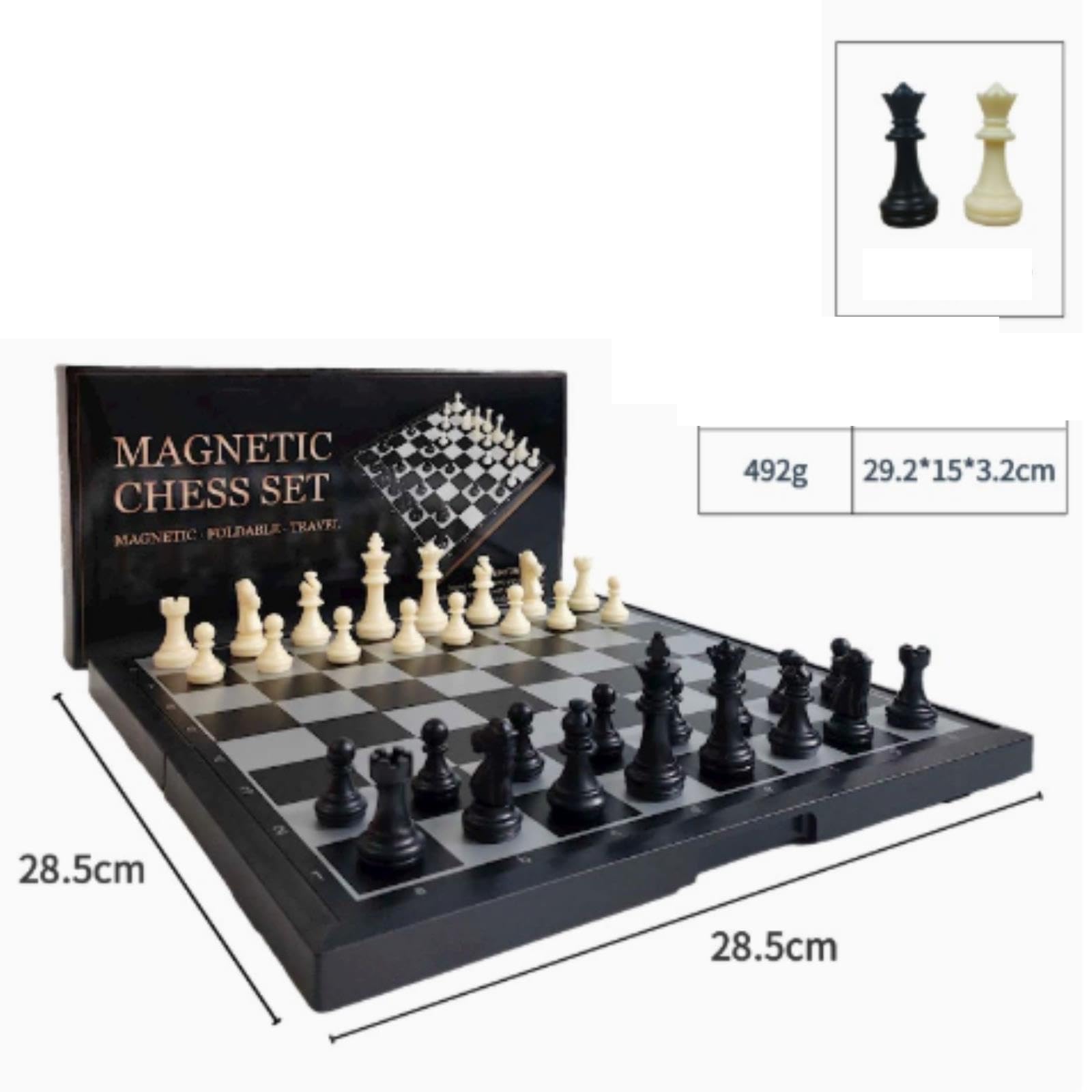 Juego de ajedrez magnético de Viaje for 2 Jugadores Ajedrez