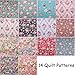 Nodsaw Layer Cake Fabric for Quilting 10 inch; Layer Cakes 10 inch Squares for Quilting; 42 10x10 inch Retro Floral Print Precut Cotton Fabric Squares Bundles for Sewing, Quilting, and DIY Crafts