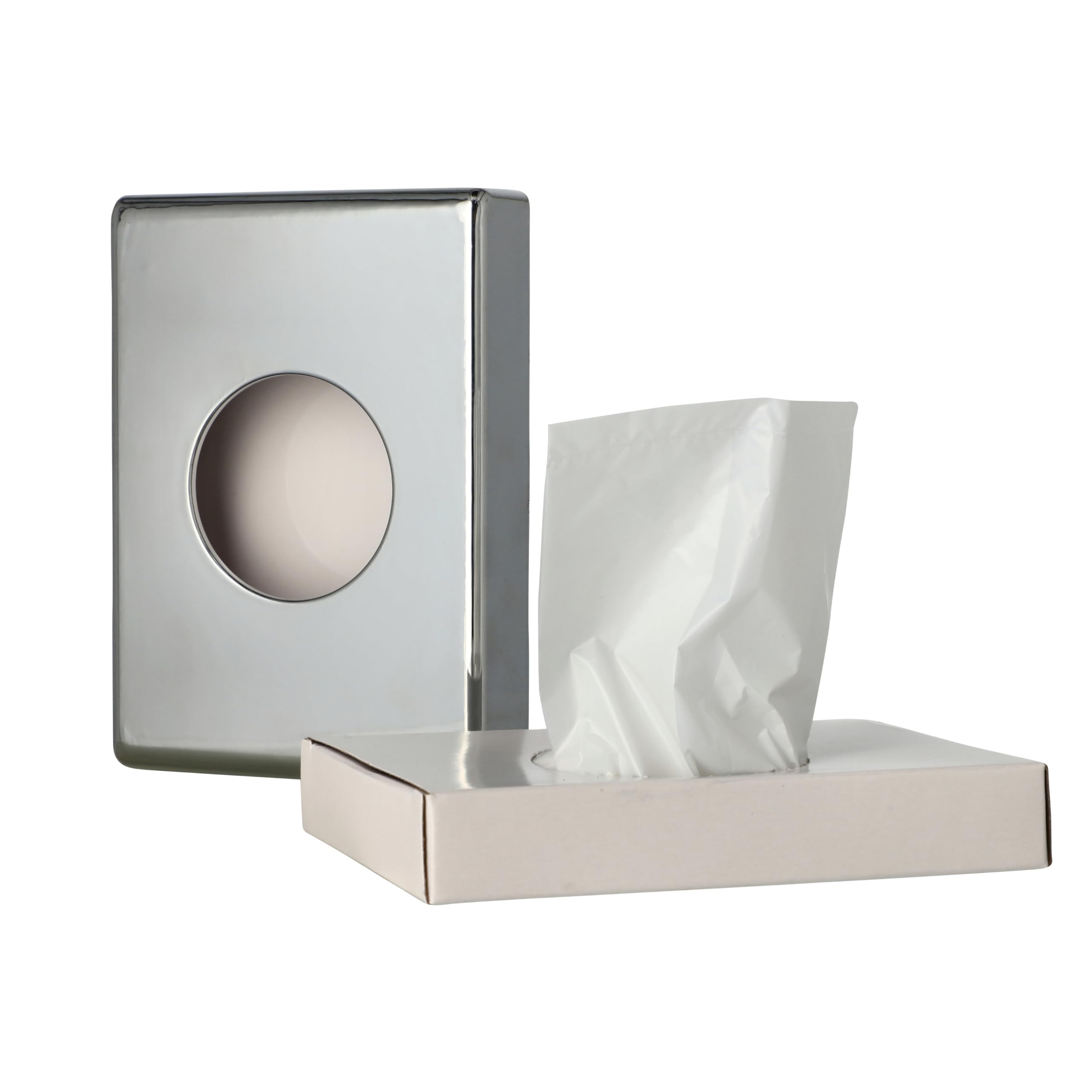 Dispensador Medi-Inn para bolsas higiénicas Dispensador de bolsas higiénicas Caja de bolsas higiénicas (1 caja cromada + 150 bolsas higiénicas)