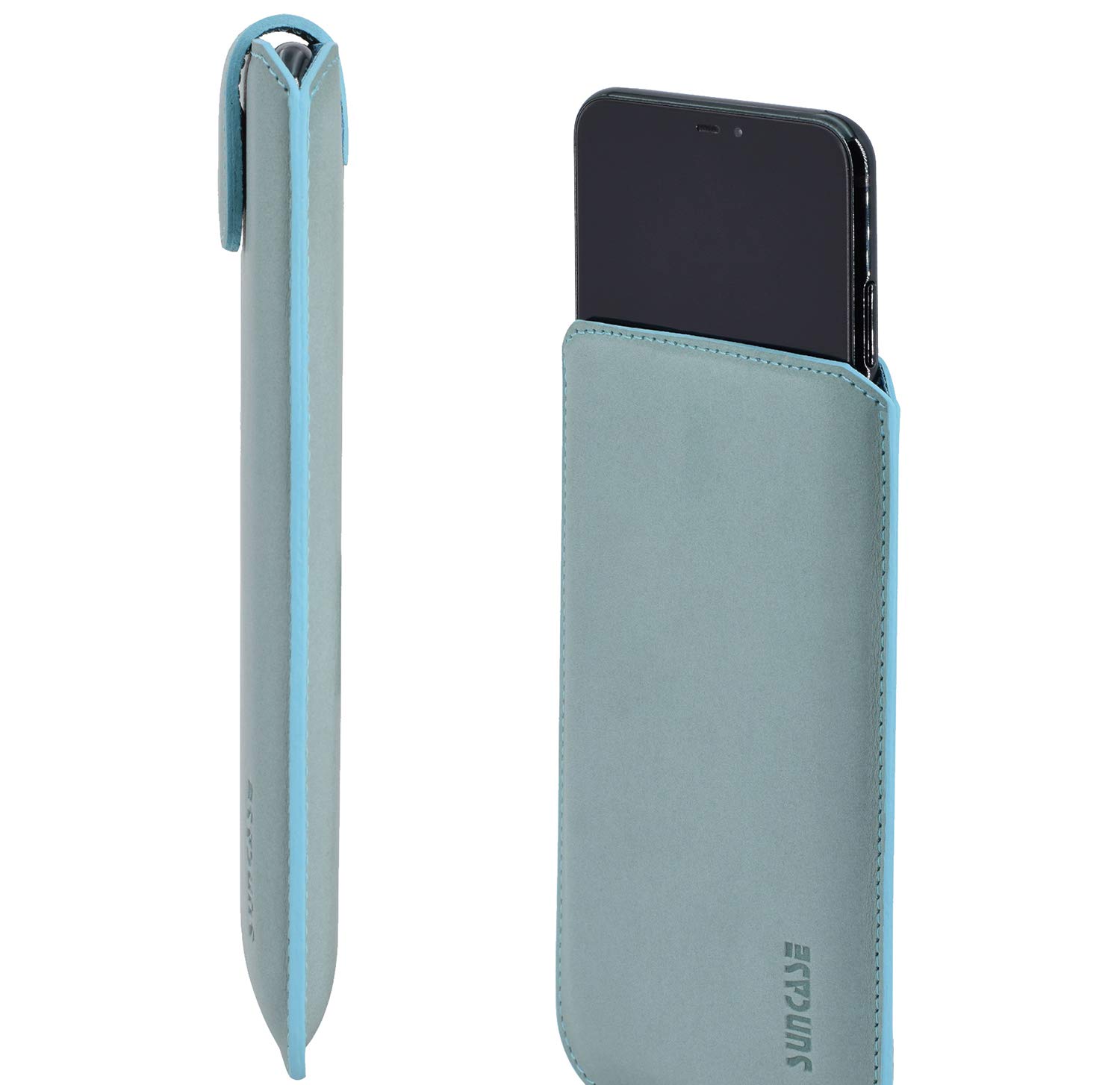 Suncase Custodia In Vera Pelle Per Huawei Mate 20 | Con Linguetta Estrazione E Chiusura Magnetica, Marrone Antico