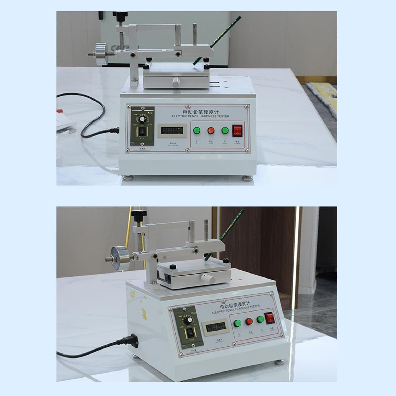 Adjustable Electric Pencil Hardness Tester for Paint Coating 45° Angle, 5mm/s Scratch Test for Accurate Surface Hardness Measurement in Coating Industry