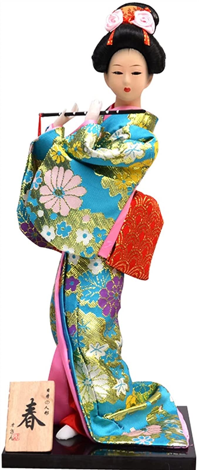 Bambola Geisha Giapponese In Kimono Tradizionale - Statuetta Decorativa 27cm Per Collezionisti E Appassionati Di Cultura Asiatica