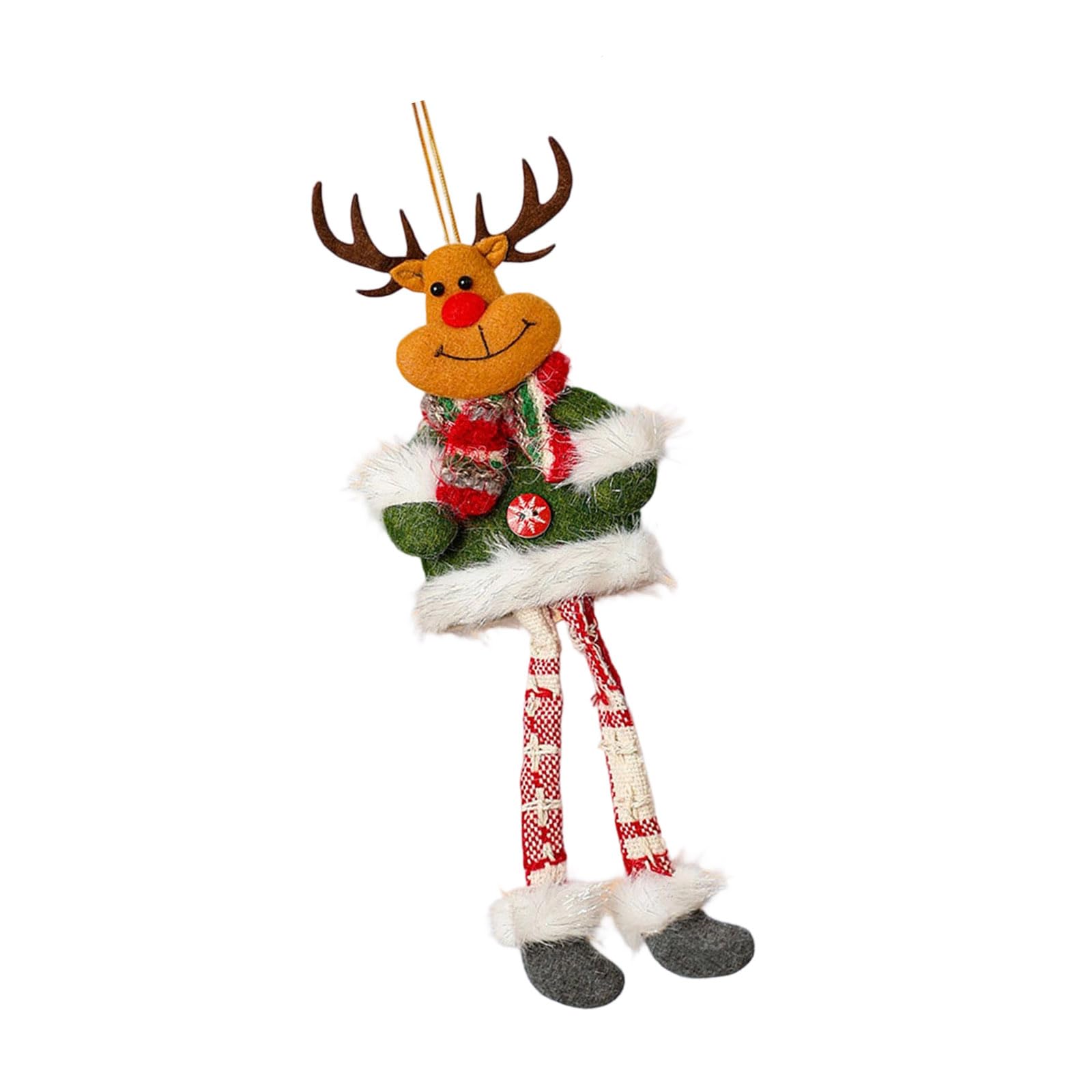 Kalttoy C Leg Santa/Snowman/Deer/Bear Holiday Hanging Decoration Adjustable Rope Hristmas Tree Ornament For Home Hristmas Hanging Ornament