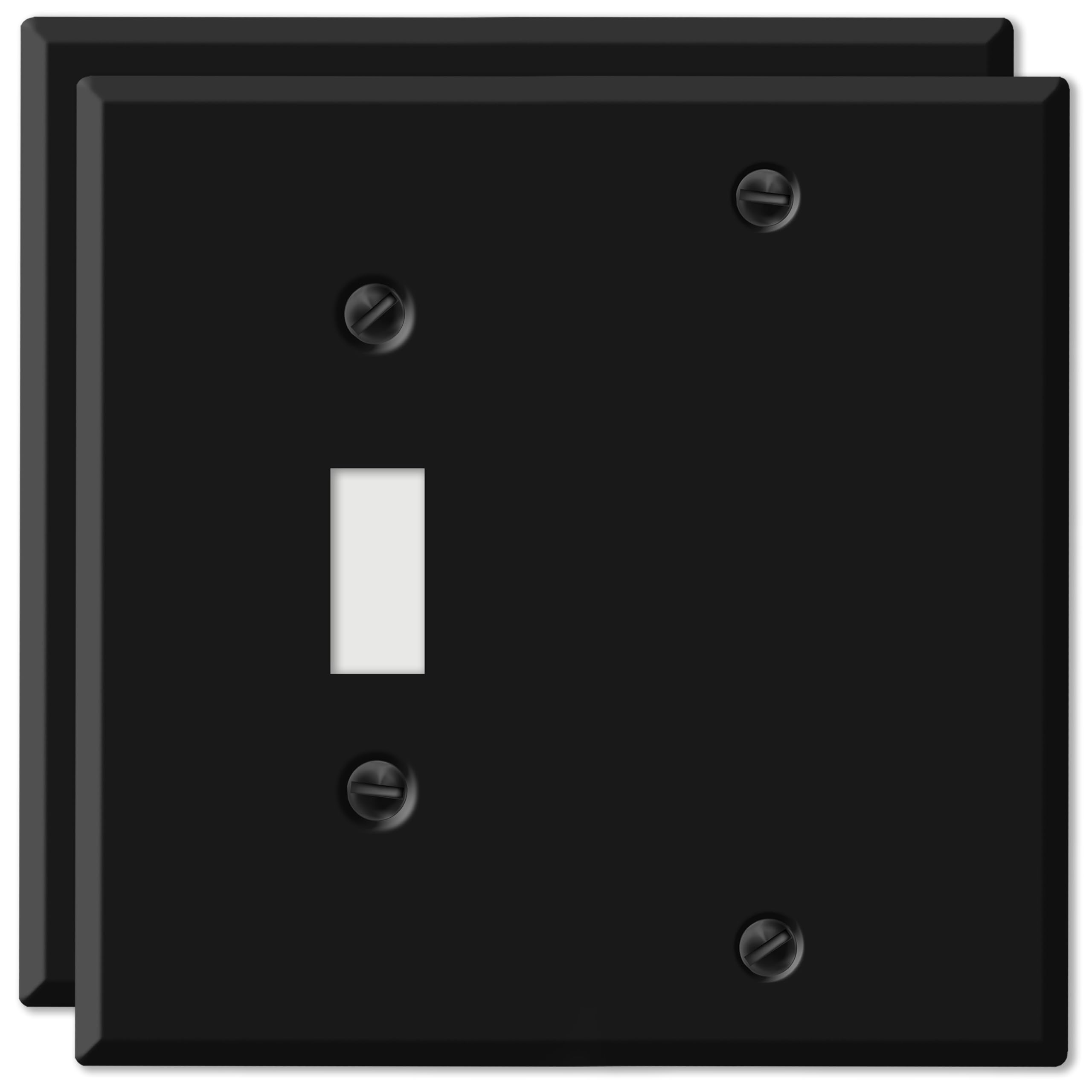 Cubierta de interruptor de palanca en blanco negro para tapar huecos vacíos en la pared, 2 uds