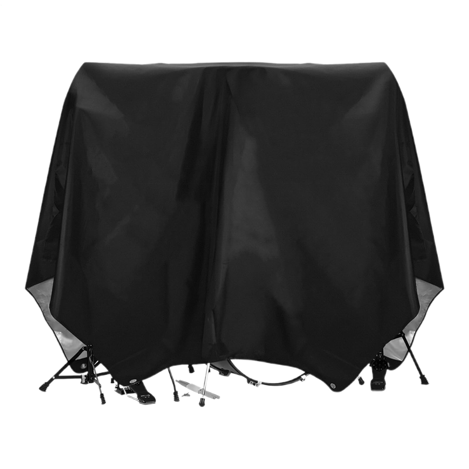 Dust Cover for Drums, Protective Drum Set Cover, Solid Fixed Design, Windproof Protection for Drums Keyboard Piano Violin Guitar, 108.27x78.74 Inches, Black Color, 1 Piece