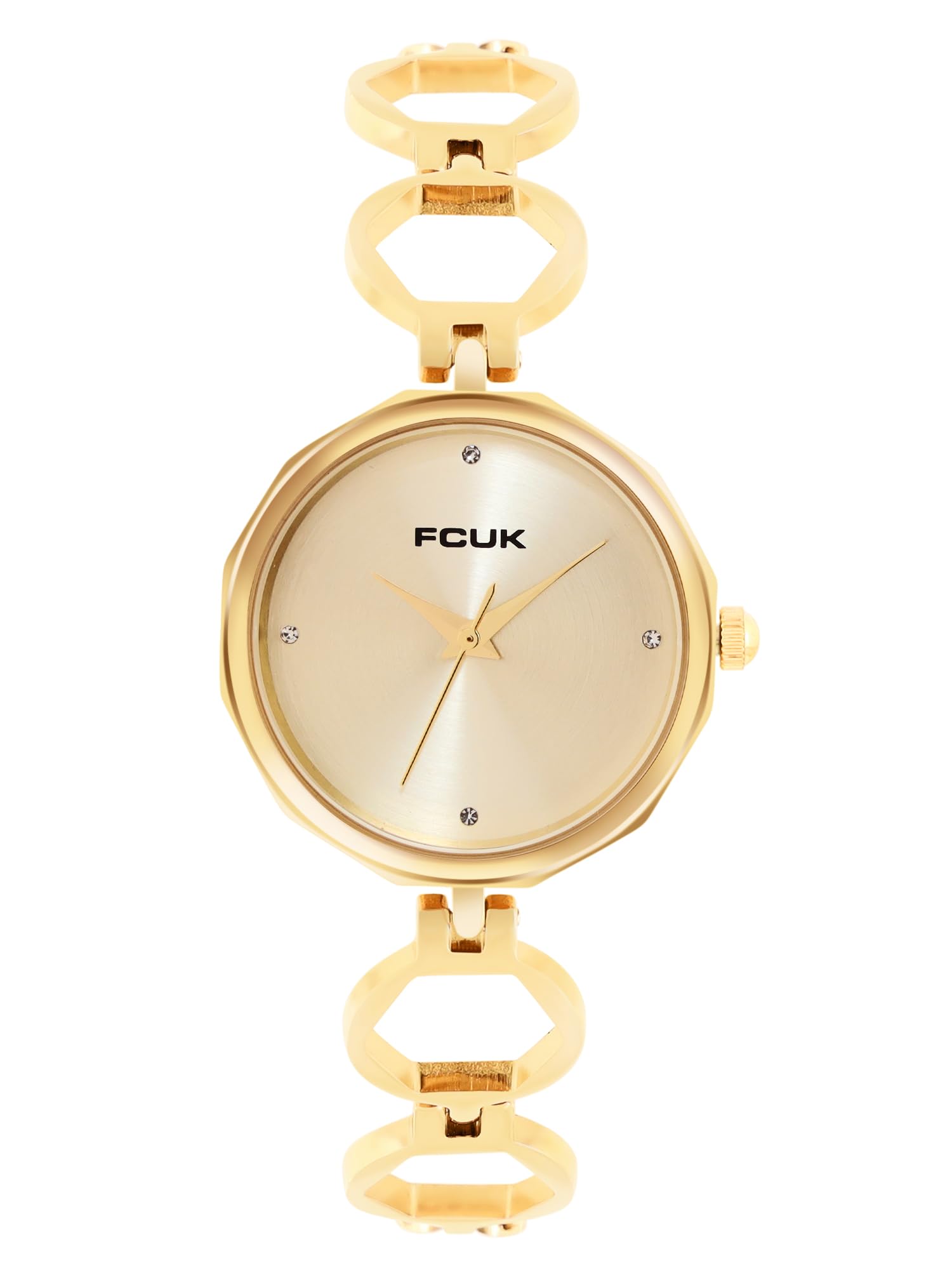 FCUK Gold Dial Analog Watch for Women - FK00027A (B0CMJ1YSV5) Amazon Price History, Amazon Price Tracker