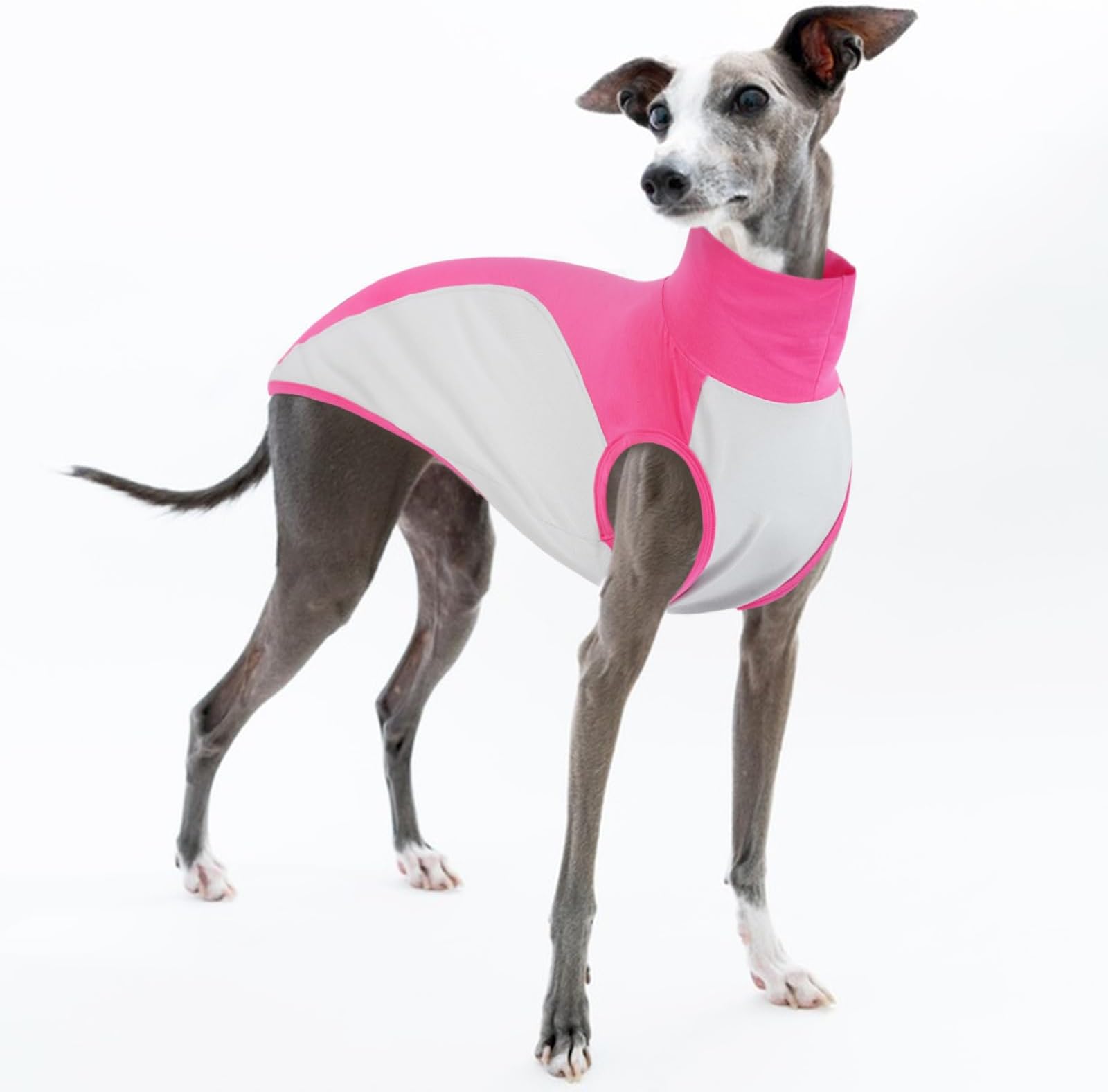 – Whippet Vest, Medical Pet Shirt Cover the Stitches Soft Greyhound Clothing Sleeveless Dog Shirt Sun Protection Keeps the Sun Off(Pink, S)