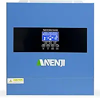 4200W Inversor híbrido, 24 Vcc a 230 Vca, 2 saídas CA, entrada fotovoltaica máxima 500 Vcc, inversor solar de onda senoidal pura MPPT 120A, adequado para baterias de chumbo-ácido e lítio