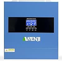 4200W Inversor híbrido, 24 Vcc a 230 Vca, 2 saídas CA, entrada fotovoltaica máxima 500 Vcc, inversor solar de onda senoidal pura MPPT 120A, adequado para baterias de chumbo-ácido e lítio