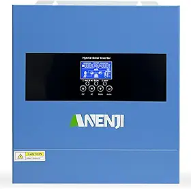 4200W Inversor híbrido, 24 Vcc a 230 Vca, 2 saídas CA, entrada fotovoltaica máxima 500 Vcc, inversor solar de onda senoidal pura MPPT 120A, adequado para baterias de chumbo-ácido e lítio