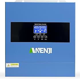 4200W Inversor híbrido, 24 Vcc a 230 Vca, 2 saídas CA, entrada fotovoltaica máxima 500 Vcc, inversor solar de onda senoidal pura MPPT 120A, adequado para baterias de chumbo-ácido e lítio