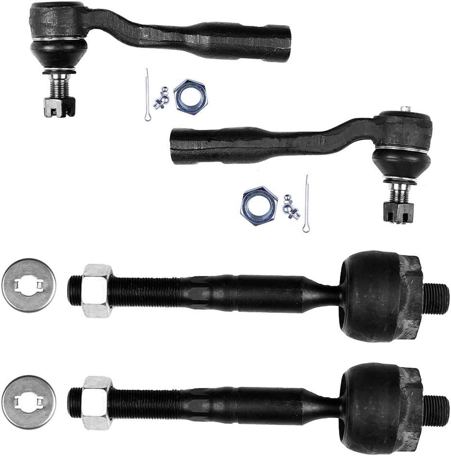 OCPTY - New 4-Piece Inner Outer Tie Rod End fit 2003-2007 For Toyota For Sequoia 2003-2006 For Toyota For Tundra
