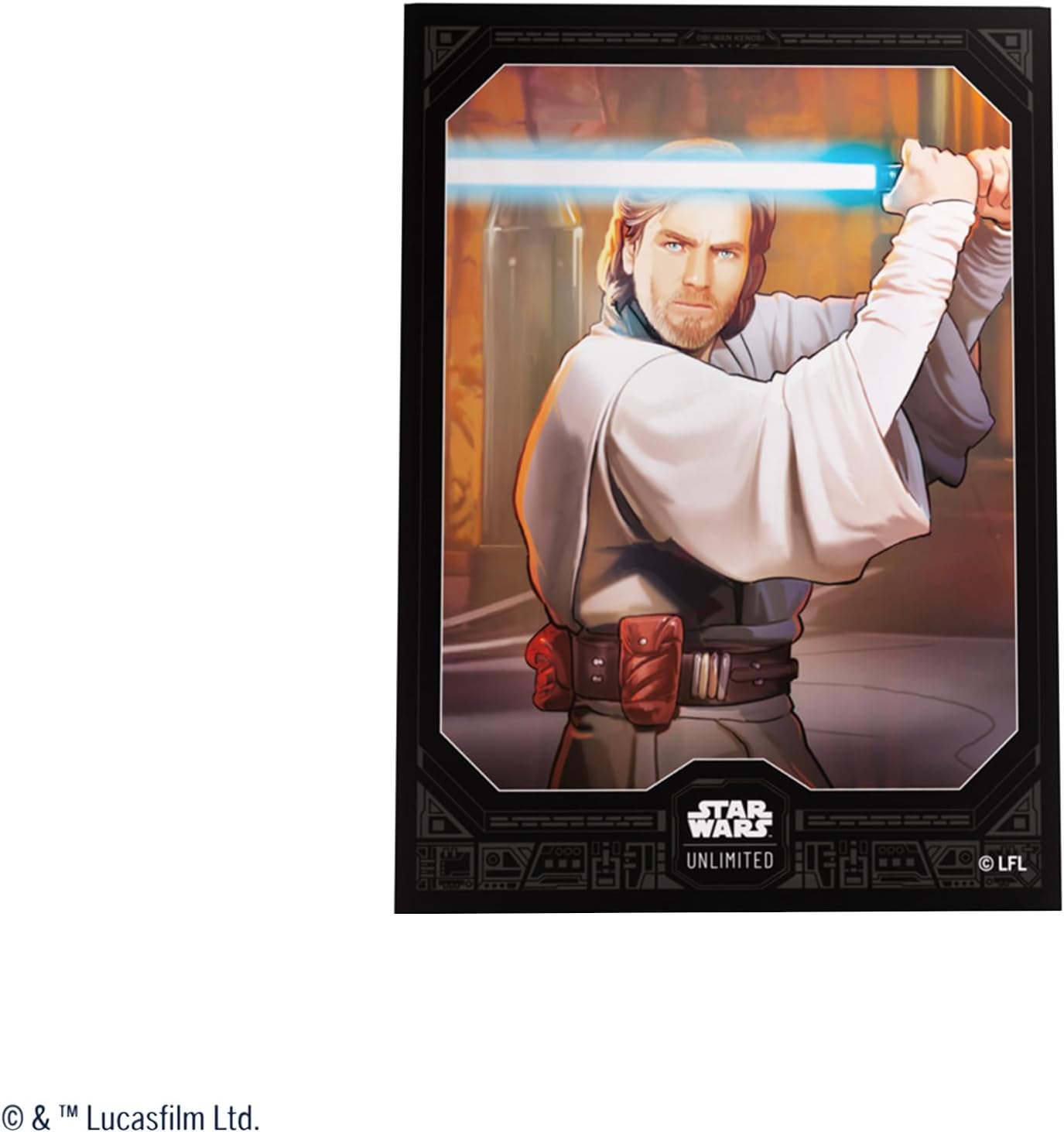 Star Wars Unlimited OBI-Wan Kenobi Art Sleeves - Officially Licensed Pack of 60 Art Sleeves and 1 Clear Sleeve, Optimized Size for Star Wars Unlimited and Other TCG and LCG Games, Made by Gamegenic