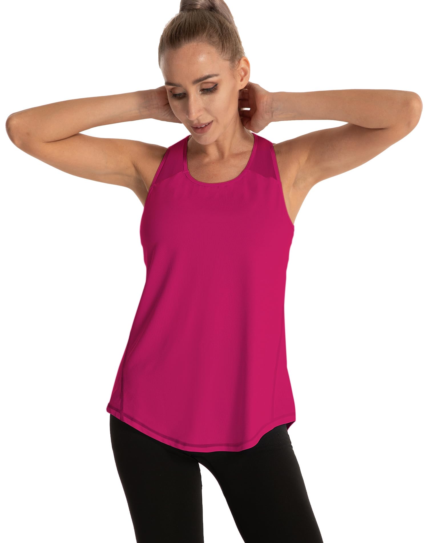 Gym Tops para Mujer Camisetas sin Mangas Yoga Fitness Camisetas Racerback Sports Top Mujer