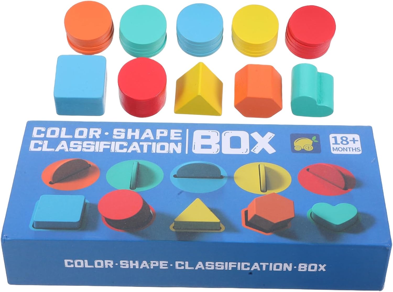 1 Box Color Sorting Box Sorting Games Color Matching Brain Development Shape Recognition Board Geometric Shape Matching Shape Recognition Sorter Wood