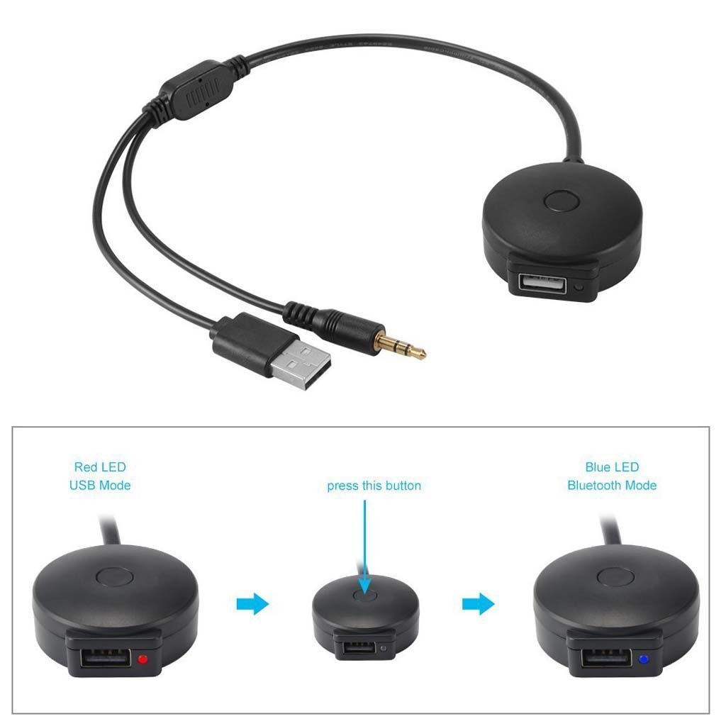 Cavo Adattatore Bluetooth Per Auto | USB E AUX 3.5 Mm | Kit Mani Libere Per BMW E Mini - 4