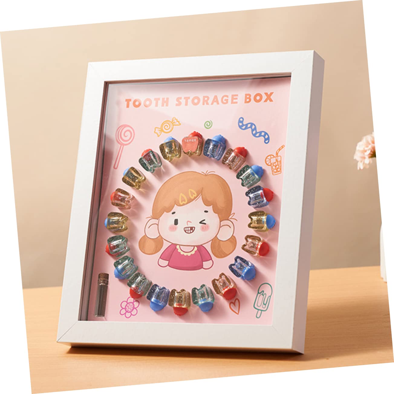 Portadientes para Recuerdo de Niños, 1 Juego, Abs Blanco