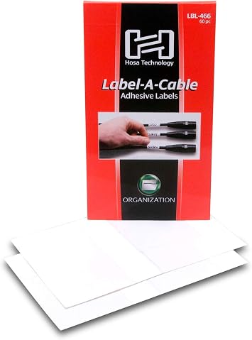 Hosa LBL-466 Label-A-Cable Cable Labels, 60 pieces