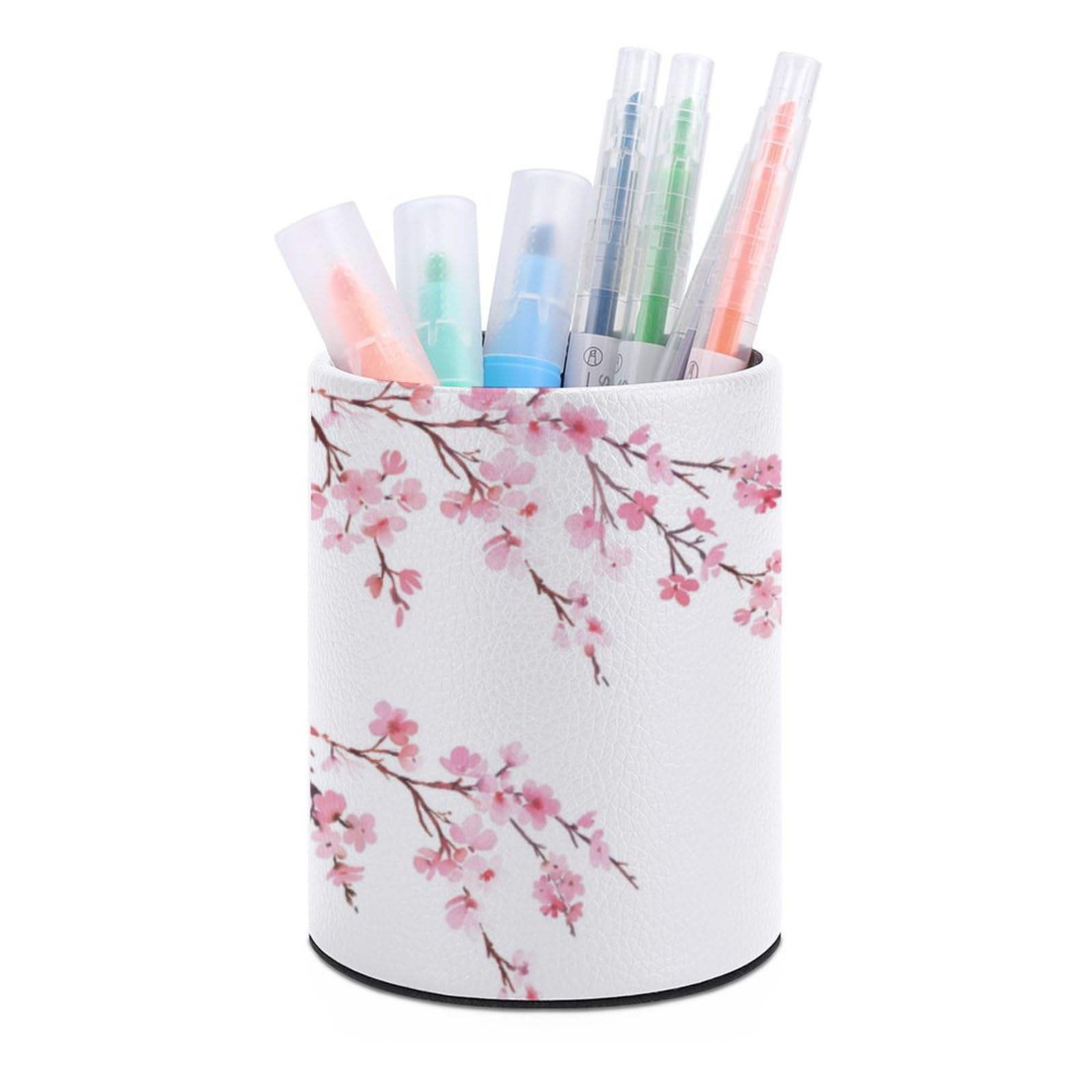 Cmagnifico Style Round Pencil Holder, Cherry Blossoms Pencil Holders, 10X8x8cm