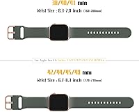 Vista 240 de Correa deportiva de silicona suave compatible con cierre clásico compatible con correas de Apple Watch de 49, 45, 44, 42, 41, 40 y 38 mm para iWatch