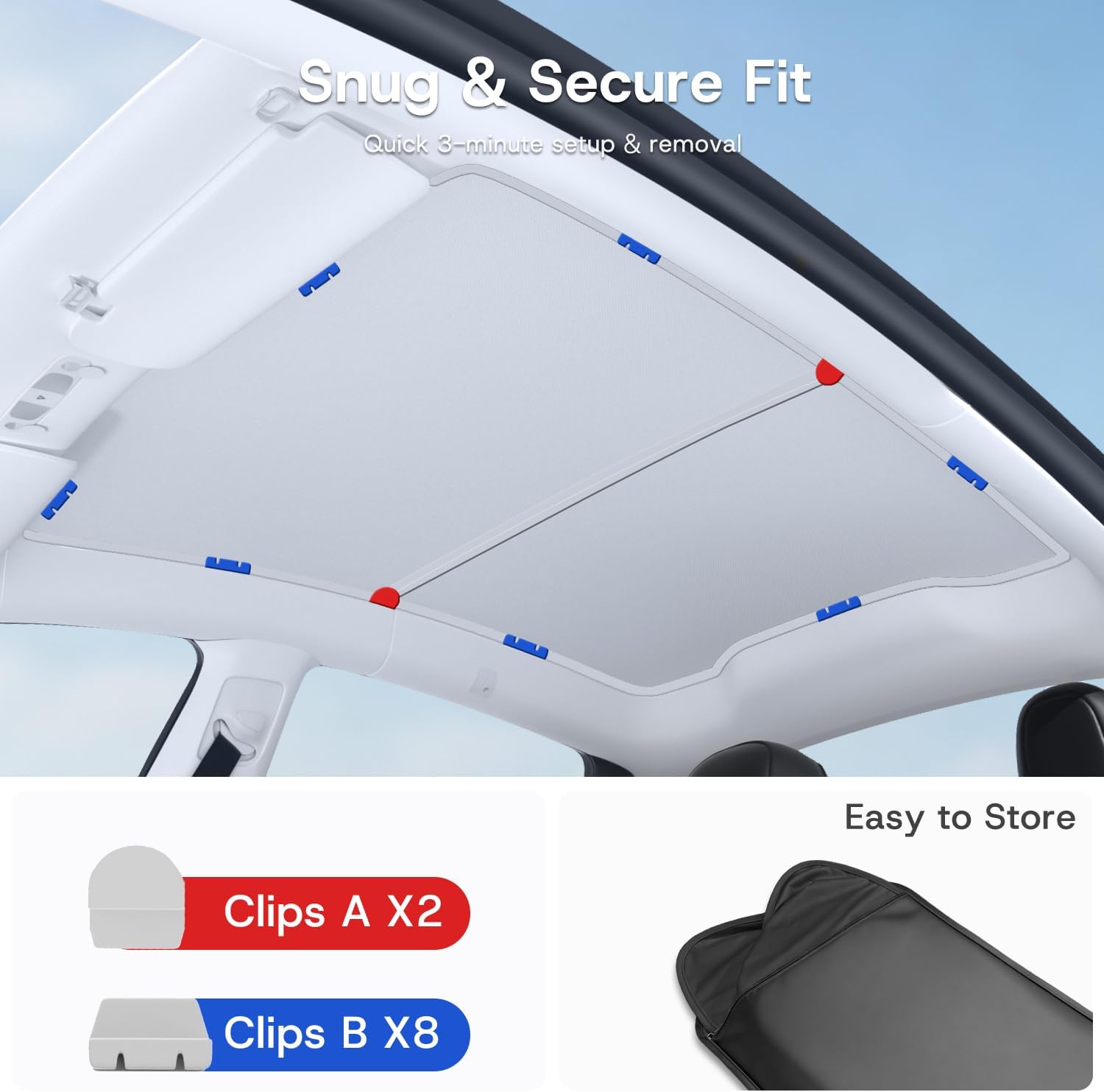 for Tesla Model Y Juniper Sunshade Roof - Graphene Coated Roof Shade, Heat Reduction Glass Cover, Blackout Sun Shield Model Y Juniper 2025 2026 Accessories (Gray, Model Y Juniper 2025-2026)