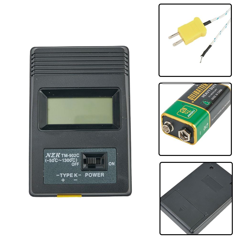 K Typ Thermoelement, digitales Temperaturmessgerät TM-902C mit Sonde für -50 C bis 1300 C, LCD-Display für Industrie und Labor