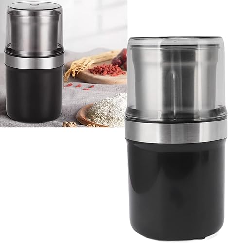 Miniatura 5 de Luqeeg Molinillo eléctrico pequeño  Molinillo de especias, molinillo de café clásico eléctrico con hoja de acero inoxidable portátil para el hogar,