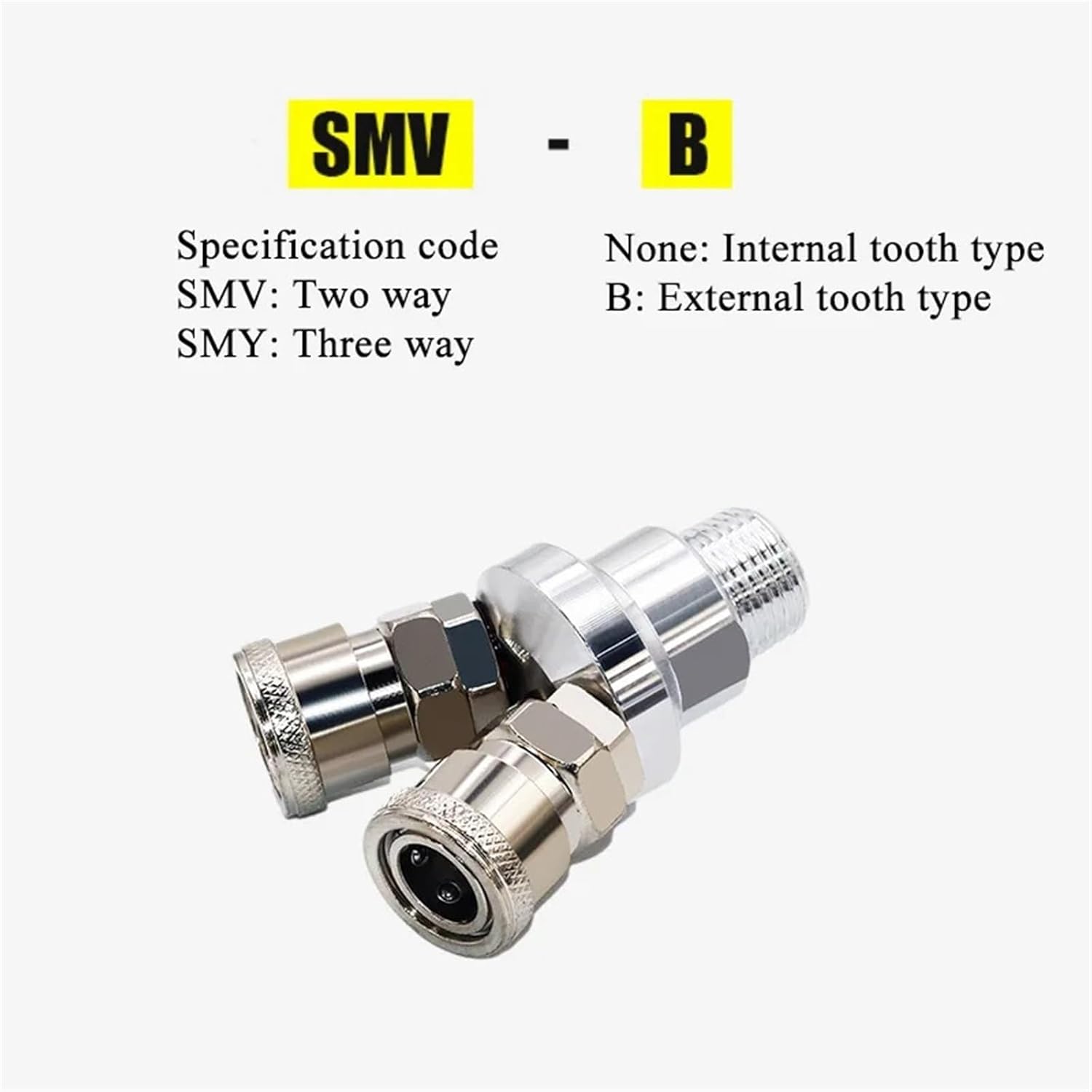 C-Type Quick Connector Round Two-Way Round Three-Way Air Compressor Air Pipe Joint Pneumatic Two-Way Three-Way 1Pcs(SMV-B 1PCS)