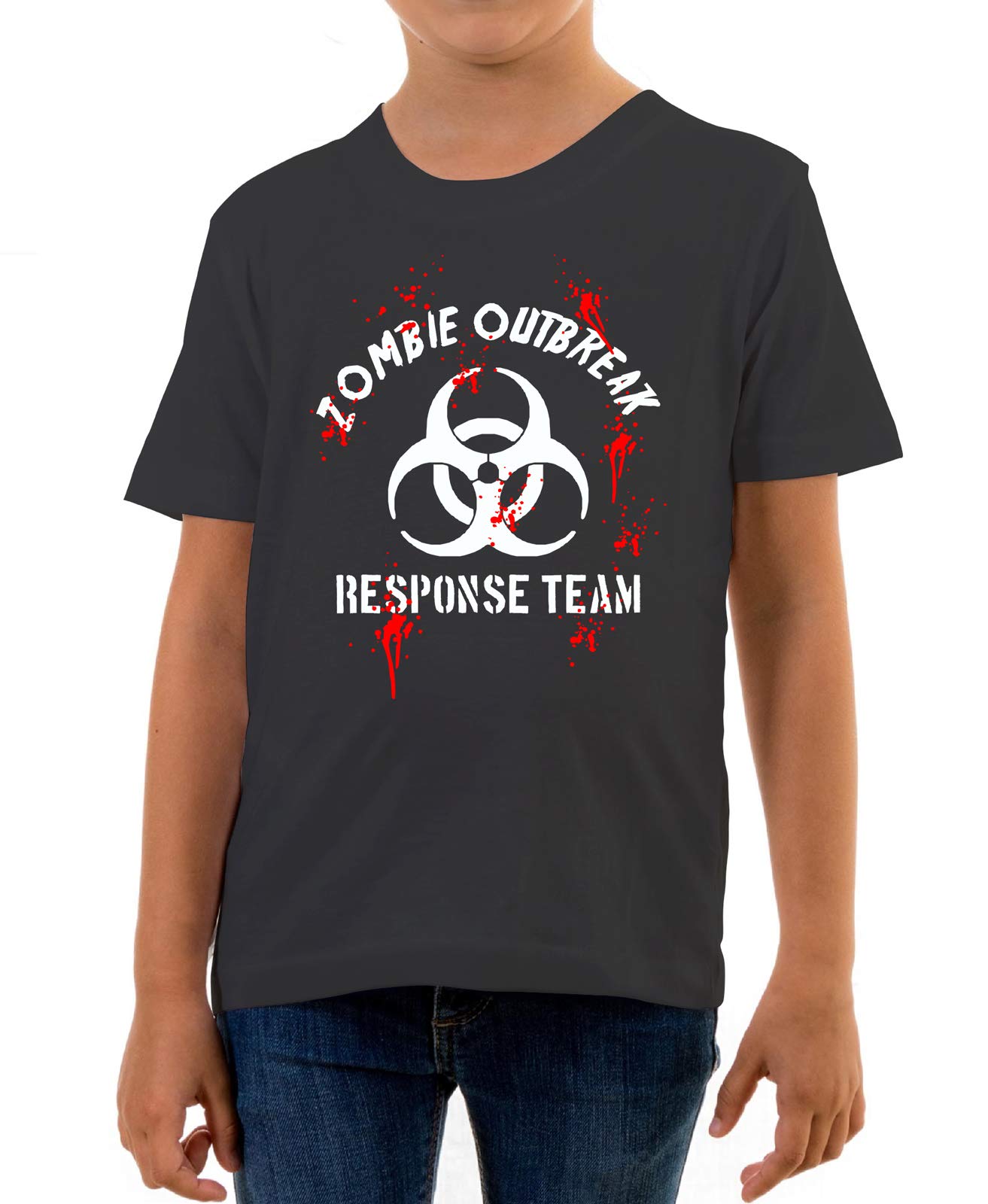 Reality Glitch Zombie Outbreak Response Team Kids T-Shirt Dark Grey