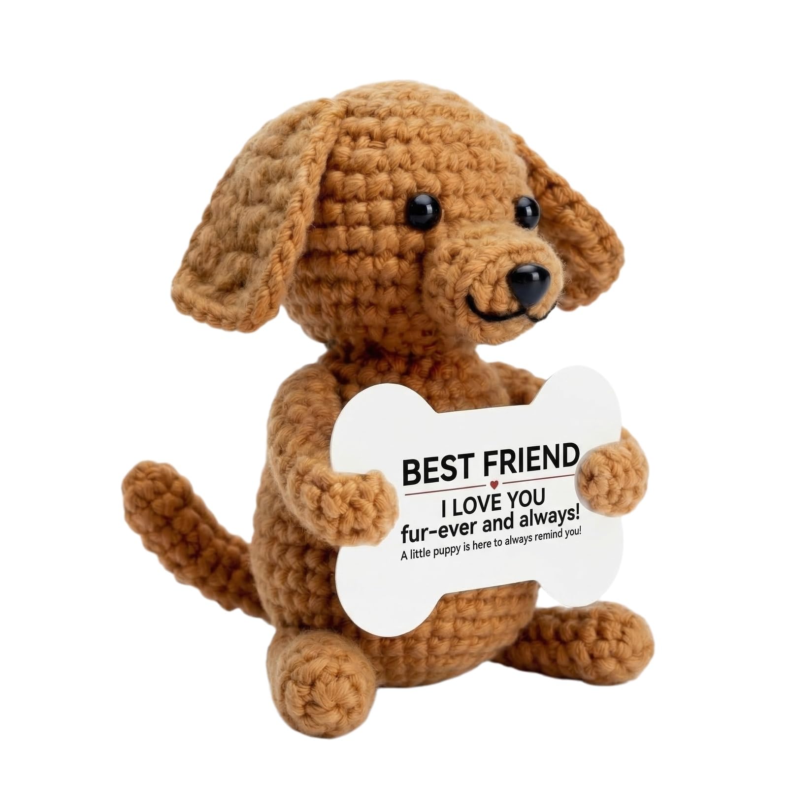 BOBPPOP Adorable Small Dog Plush Toy, Soft Stuffed Animal Doll, Cute Miniature Companion, Handheld Furry Toy for Pet Lovers & Plush Enthusiasts (Best Friend)
