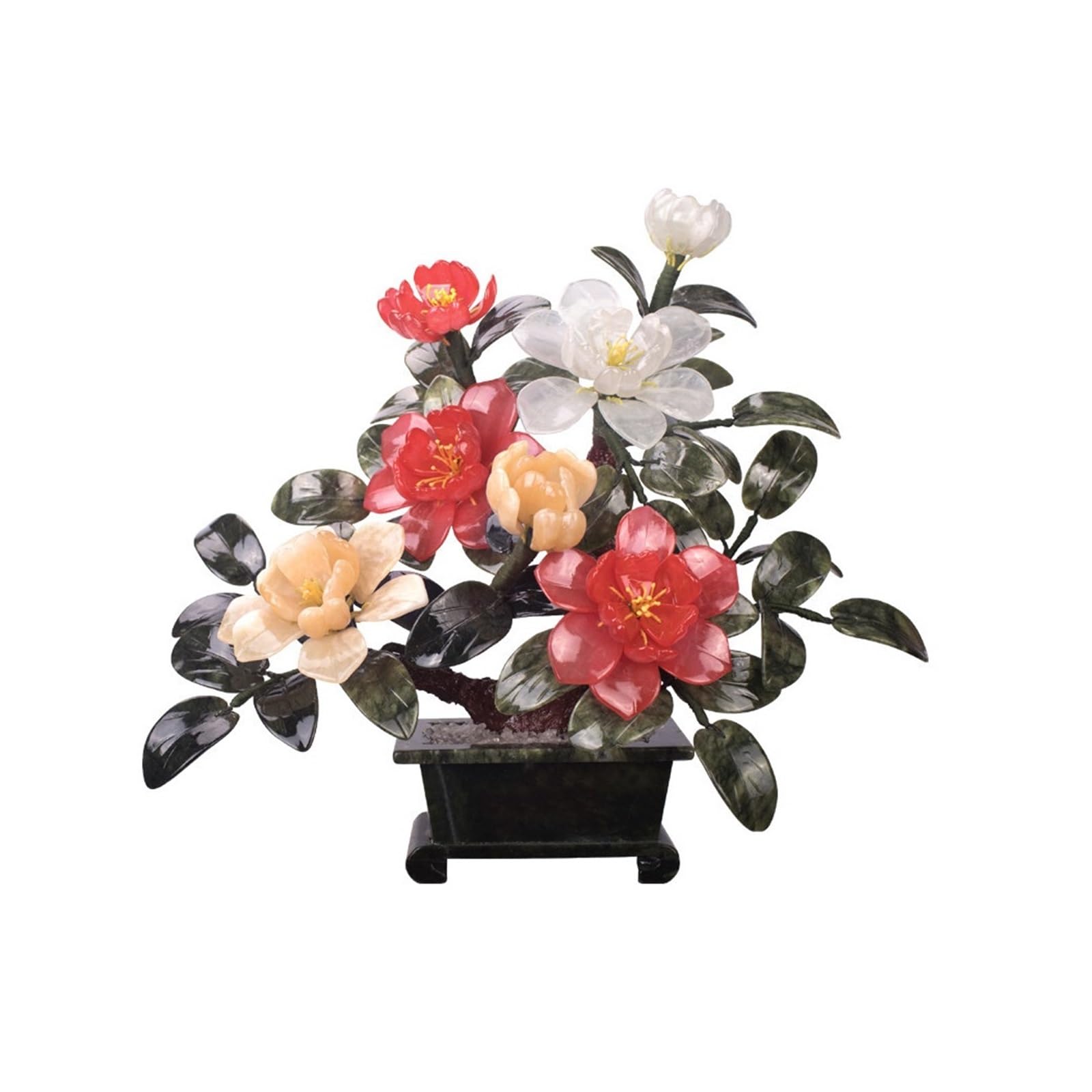 Artificial Tree Artificial Bonsai Tree Fake Plants Jade Carving Crafts Faux Indoor Plant for Home Office Desk Decor Aake Plants