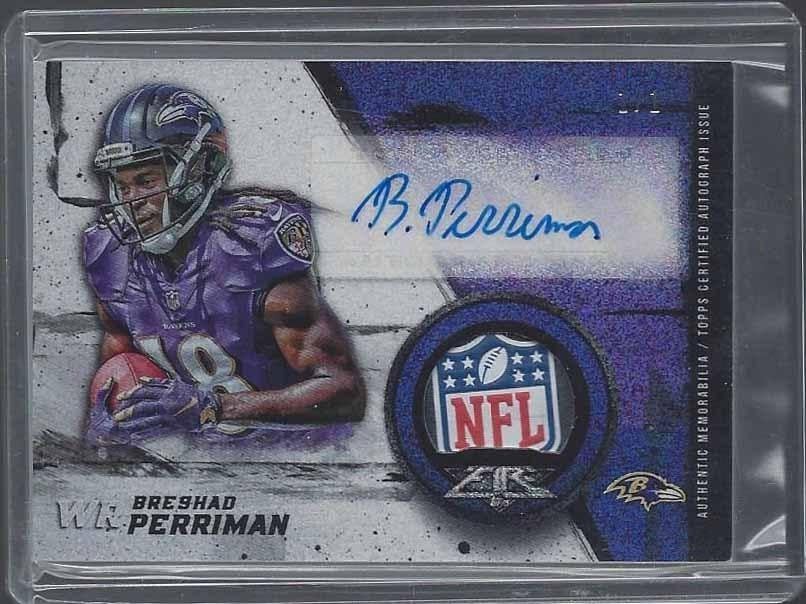 Breshad Perriman Lot 2 2015 Topps Fire Sparkle Nfl Logo Shield Auto Rc 1/1 - NFL Autographed Football Cards