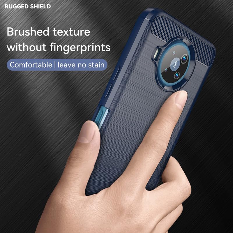 Image of Hybrid Carbon Fiber Back Case for Nokia 8.3 (Blue)