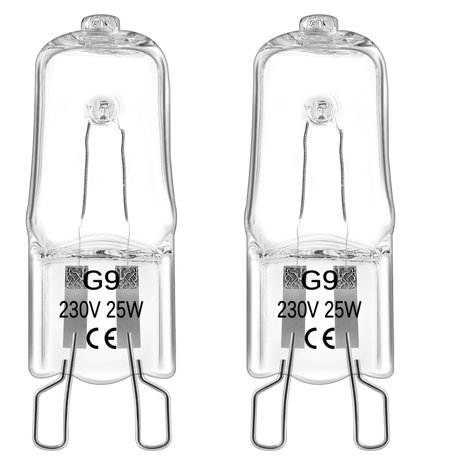 Żarówka halogenowa G9 25 W 300 stopni, 230 V, ściemnialna żarówka halogenowa ciepła biel 2800 K, 300 lm, G9 lampy halogenowe do piekarnika, kuchenki mikrofalowej, sufitowej, oświetlenia szafy, zestaw